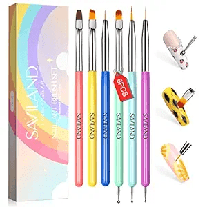 Saviland 6Pcs Acrylic Nail Brushes Set