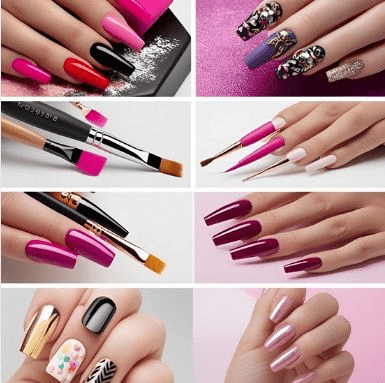 different types of nail art brushes