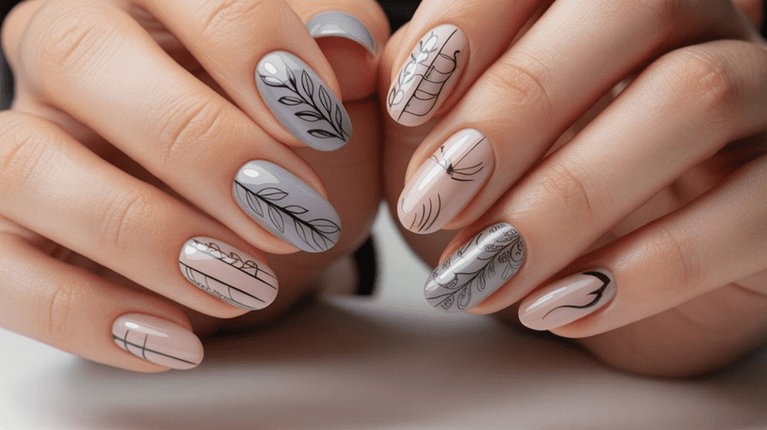 Minimalistic nail art