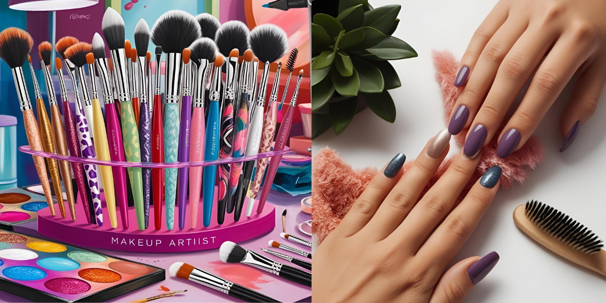 Nail Brushes with healthy hands